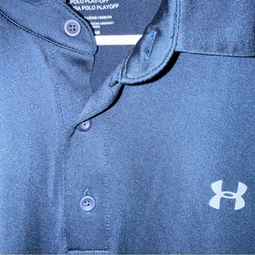 Under Armour Men's XL The Play Off Colorblock Polo Shirt HeatGear Top new nwt - Picture 8 of 12